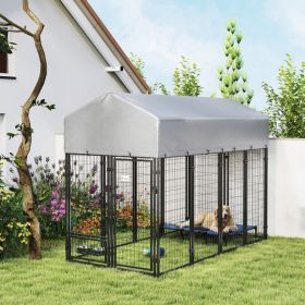 Outdoor Dog Kennel (Option: Silver) Outdoor Dog Kennel (Option: Silver)